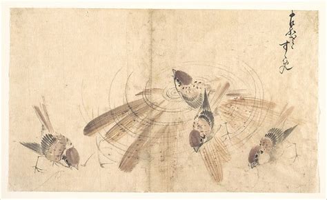 Sparrows C1825 Katsushika Hokusai 17601849 Tokyo 16x12a3 Poster
