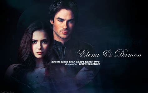 Damon Elena The Vampire Diaries TV Show Wallpaper Fanpop