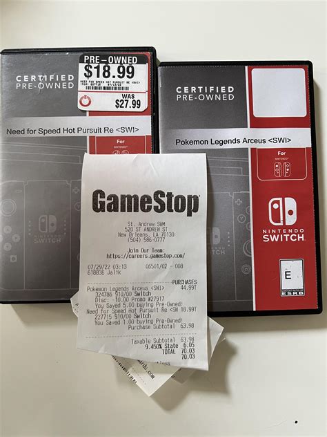 Receipt Porn For Some End Of Quarter Pre Owned Purchases Thanks For The Rec Gamestop Employee