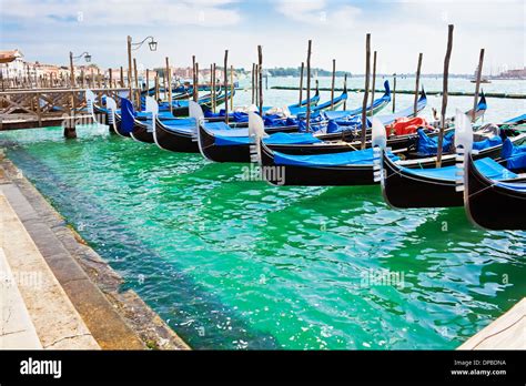 Gondola Boats In Venice Stock Photo Alamy