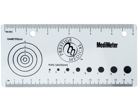 Medical Ruler Pocket Size Clear Plastic