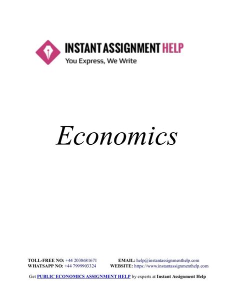 Economics Assignment Sample Instant Assignment Help