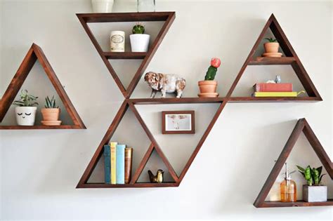 Wooden Triangle Shelves For Your Modern And Contemporary Interiors