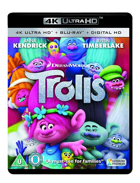 Trolls 4k Blu Ray Blu Ray Anna Kendrick Zooey