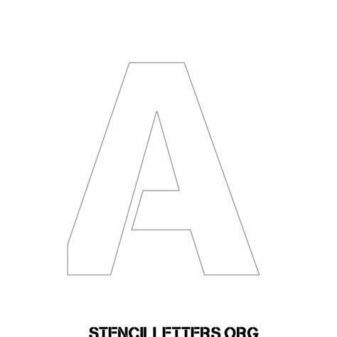 Simple Basic Caps Free Printable Letter Stencils With Outline Cutout