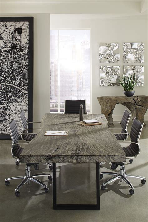 Grey Stone Conference Table And Grey Stone Console From Our Origins