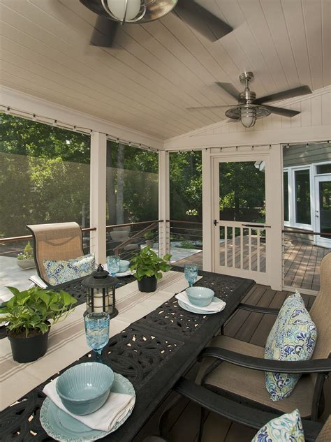 Screened Back Porch Designed And Built By Atlanta Decking And Fence