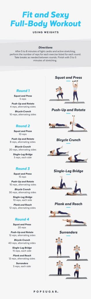 Full Body Workout With Weights Weekly Workout Schedule