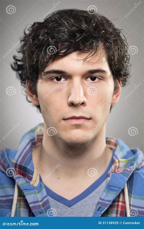 Caucasian Man Blank Expression Profile Portrtait Stock Photo Image Of