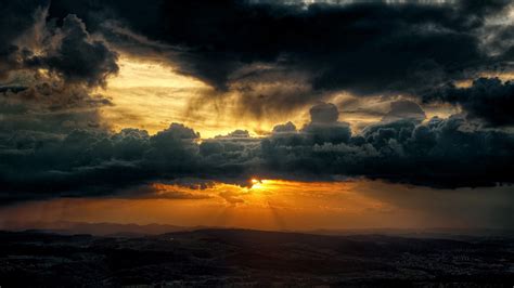 Free Download Dark Clouds Sky Sun Wallpapers 1600x900 1600x900 For
