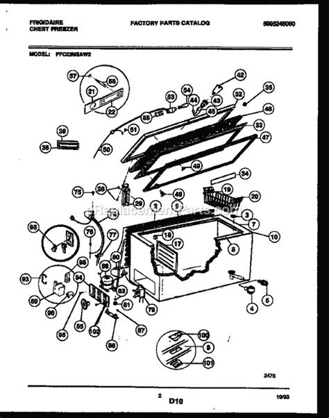 Frigidaire Chest Chest Freezer Ffc M Aw Ereplacementparts