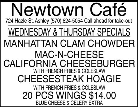 Wednesday December 16 2020 Ad Newtown Café The Citizens Voice