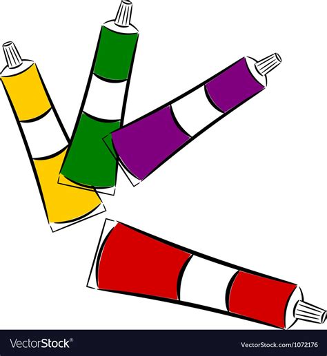 Cartoon Tubes Of Paint Eps10 Royalty Free Vector Image