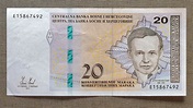 20 Bosnian Convertible Mark Banknote (Twenty Convertible Mark Bosnia ...