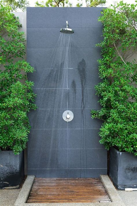 Top 60 Best Outdoor Shower Ideas Enclosure Designs Outdoor Pool