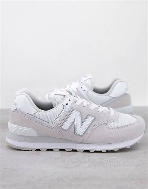 New Balance 574 Trainers In Light Grey Asos