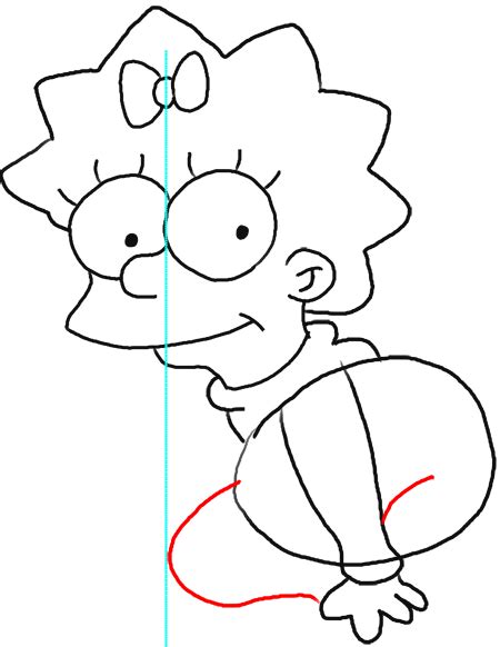How To Draw Maggie Simpson From The Simpsons Step By Step Drawing Lesson Page 3 Of 3 How