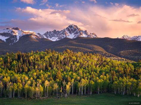 Sneffels Spring Sunset San Juan Mountains Colorado Mountain