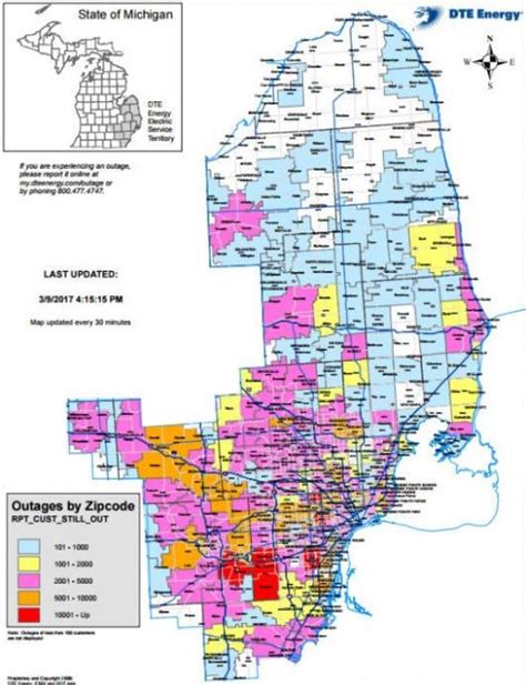 Detroit Edison Power Outage Map Map