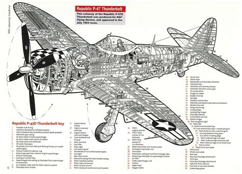 Aircraft Cutaway P Thunderbolt Thunderbolt Wwii Aircraft