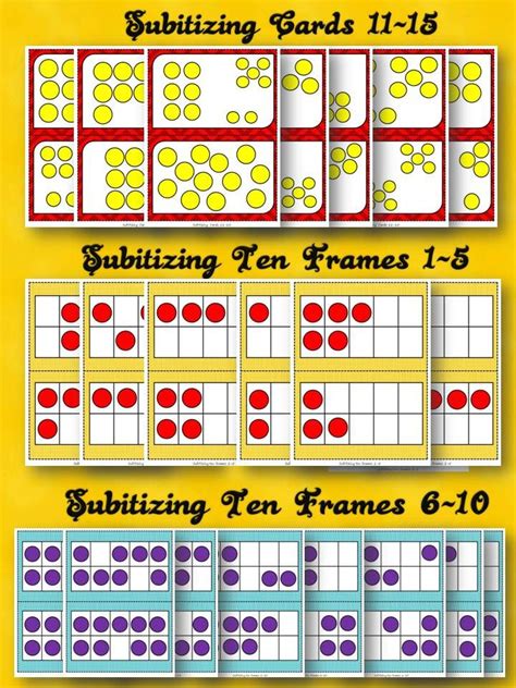 Subitizing Number Sense Game Counting Fives Ten And Twenty Frames