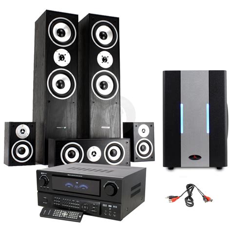 51 Hifi Surround Sound System Tower Speakers Subwoofer Amp Home Cinema