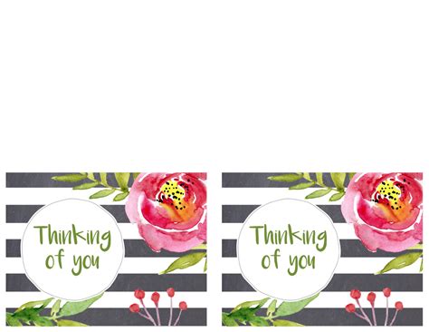 If there is someone who is ruling your mind. Free Printable Greeting Cards {Thank You, Thinking of You, Birthday} - Paper Trail Design
