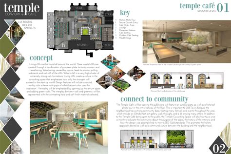 Thesis Project Temple Cowork And Cafe Carrelage En Chevrons Mise En