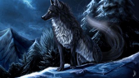 Ice Spirit Wolf Wallpaper