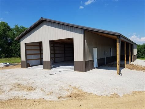 30 X 60 Garage In Grain Valley With A 12 Lean To Metal House Plans