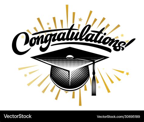 Graduation Class Congrats Grad Congratulations Vector Image