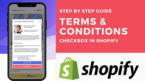 How To Setup Terms And Condition Check Box In Shopify Terms And