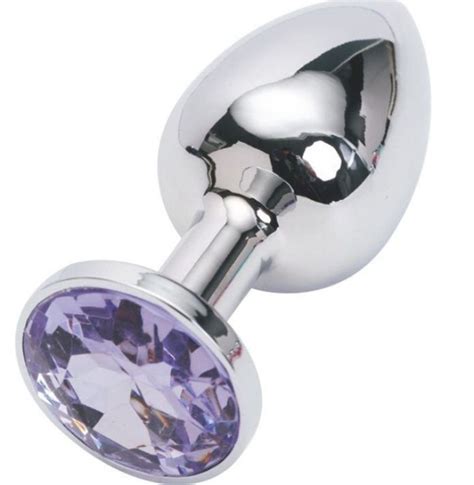 S M L Diamond Crystal Stainless Steel Butt Plug Suppository Gem
