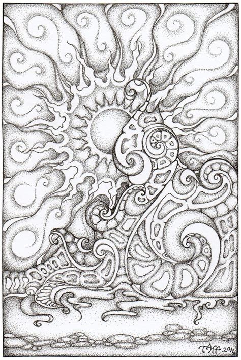Printable coloring pages for adults, showing abstract shapes and motives. Pin on Color My World