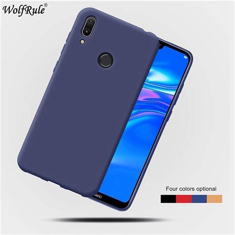 For Huawei Y7 2019 Case Soft Touch Liquid Silicone Microfiber Case For