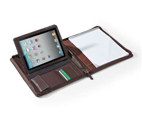 Ipad Zipper Portfolio With Notepad Holder And Multiangle Viewing