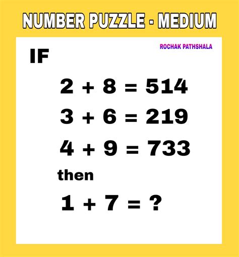 Number Puzzle 2 Can You Solve This Math Puzzle Rochak Pathshala