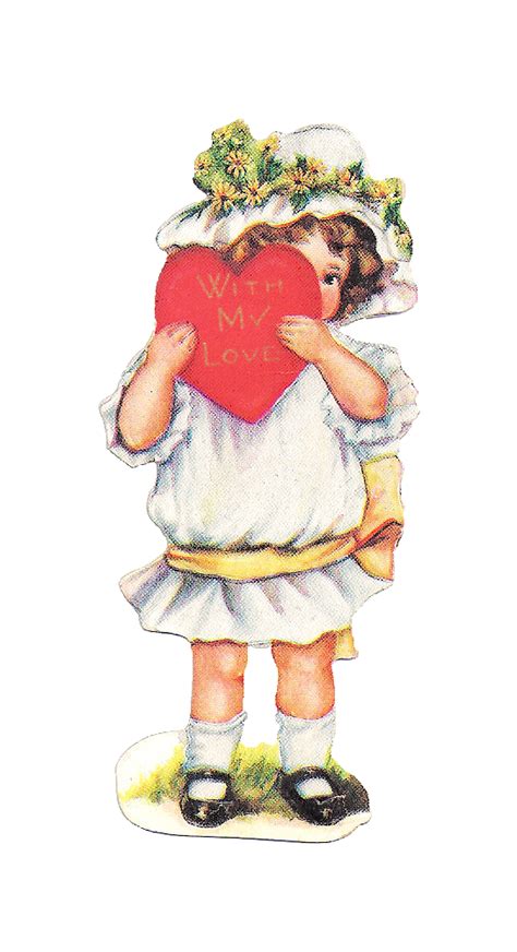 Antique Images Free Vintage Valentine Graphic Valentine Greeting Girl
