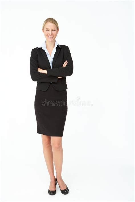 Portrait Of Business Woman In Suit Stock Photo Image Of Standing