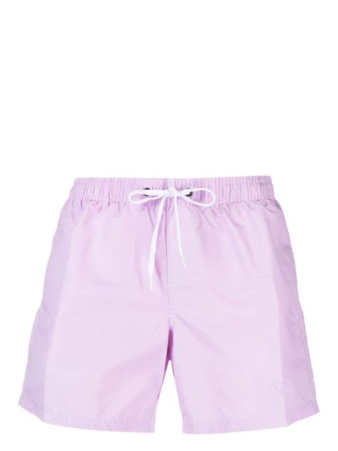 Sundek Logo Patch Striped Swim Shorts Farfetch