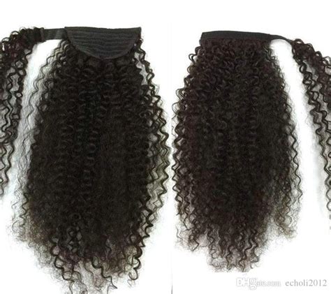 Real Hair Ponytail For Women Afro Kinky Curly Mongolian Remy Hair 160g