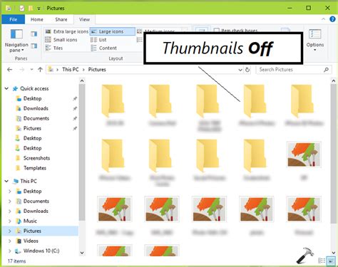 How To Showhide Thumbnails In Windows 10