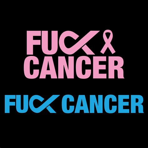 Fuck Cancer Awareness Ribbon Huge Vector Set Svg Png  Etsy