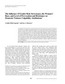 Pdf The Influence Of Gender Role Stereotypes The Womans Race And