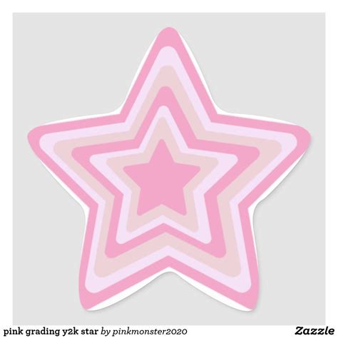 Pink Grading Y2k Star Star Sticker In 2022 Star Stickers