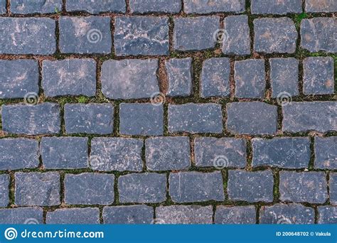 Cobblestone Road For Background And Texture Old Road Made Of Granite