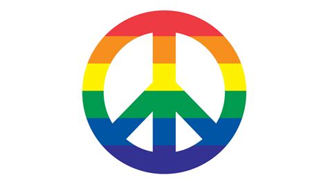 Rainbow Peace Sign 2 Inch Magnet