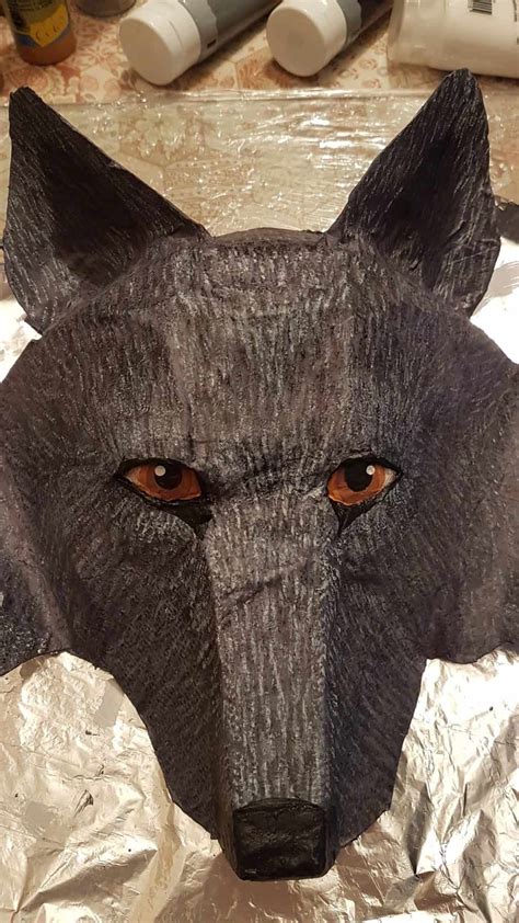 Wolf Mask 1st Attempt Ultimate Paper Mache