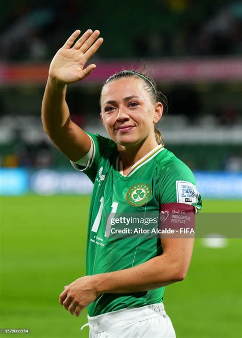 Katie Mccabe Of Republic Of Ireland Applauds Fans After Her Teams
