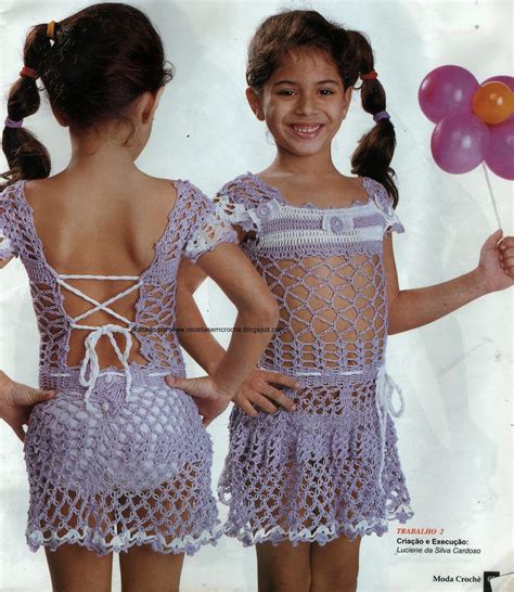 Receita De Crochê Infantil Vestido De Verão Em Crochê Para Menina